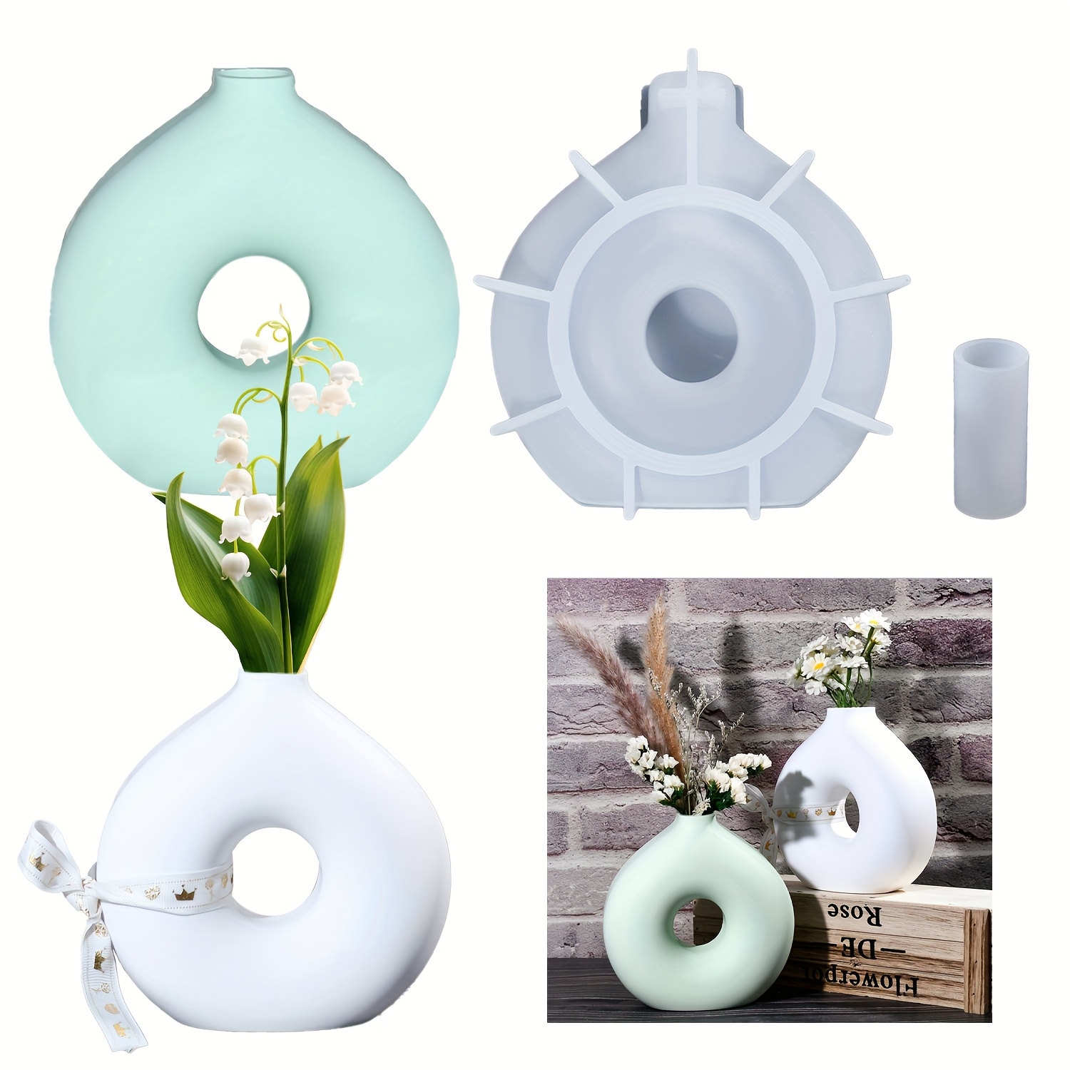 Resin Art Mould - 1 DIY ronde vaas siliconen mal