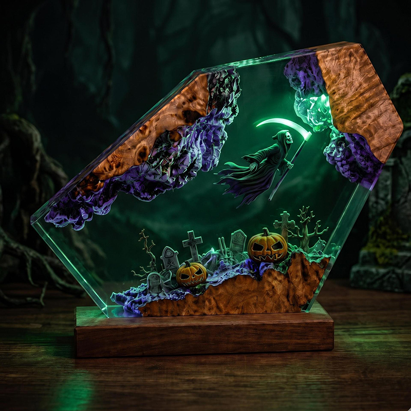 Resin Artist - Gepersonaliseerde Items Hars Tafellamp Heks Figuur