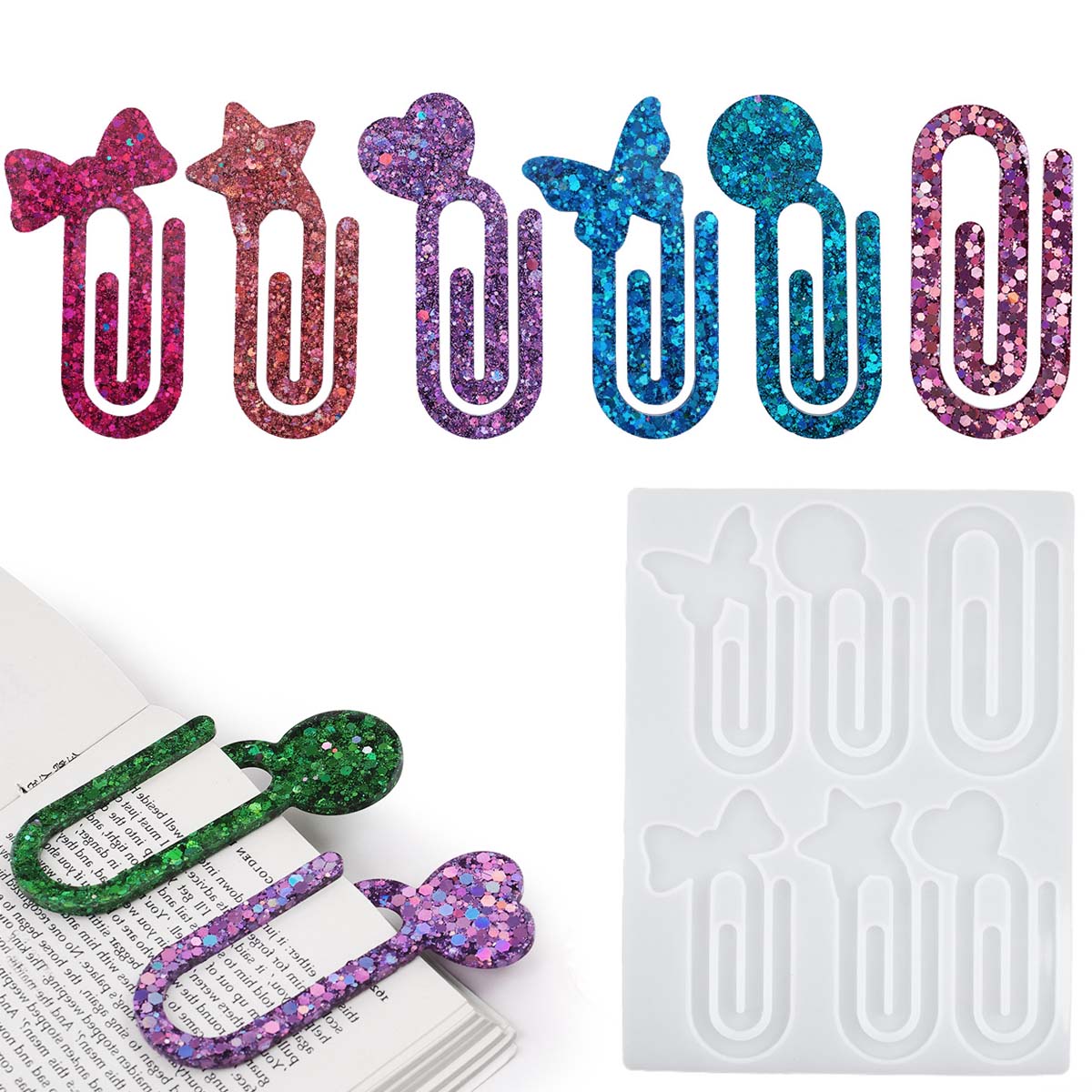 Resin Art Mould - Kristal Epoxyhars Mal DIY Paperclip Houder