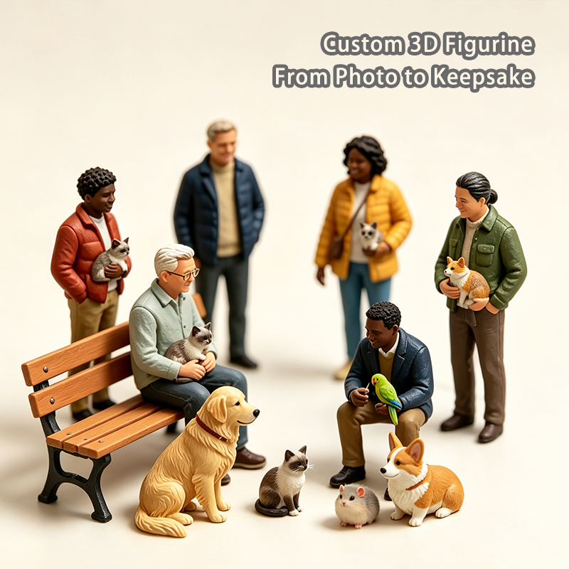 Xmas Resin Art - Aangepaste 3D-figuur, gepersonaliseerde foto, handgemaakte pop,