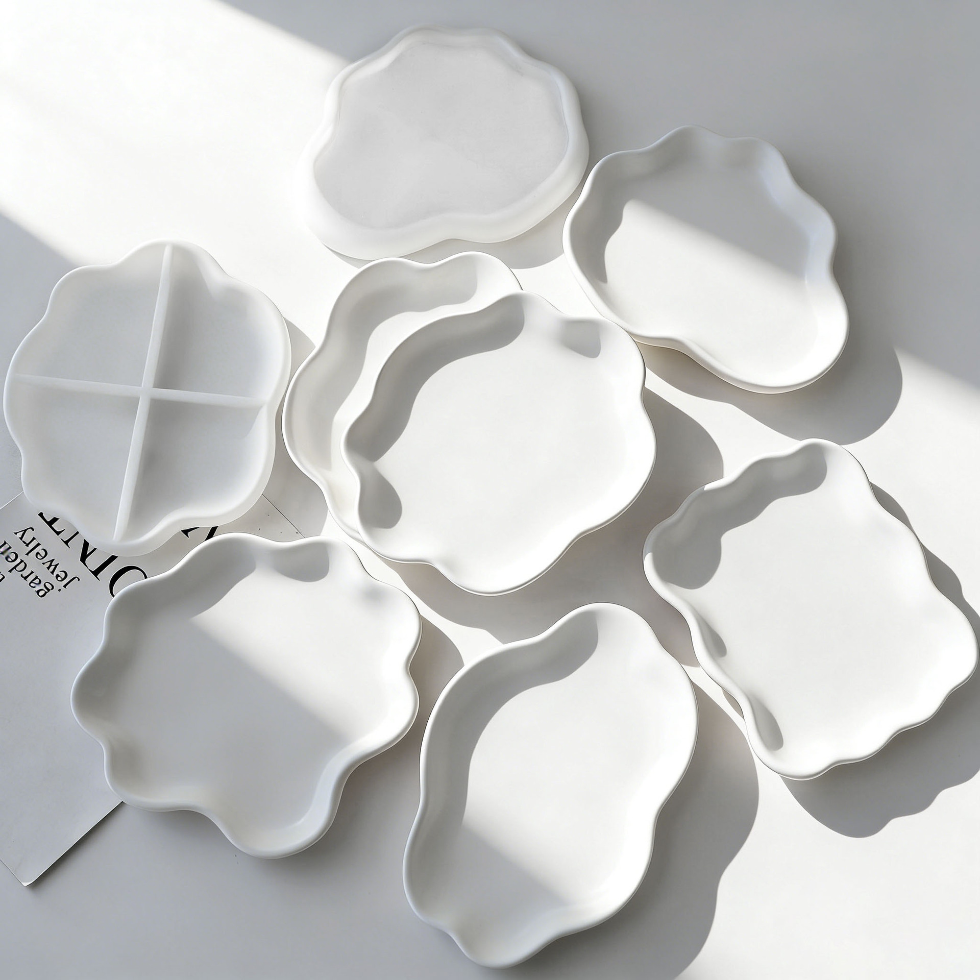 Resin Art Tray - DIY geometrische golf gips onderzetter siliconen
