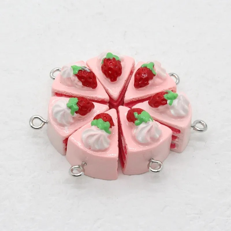 Resin Art Store - 10 stuks/verpakking Simulatie 3D Aardbeienlaagtaart Harsen