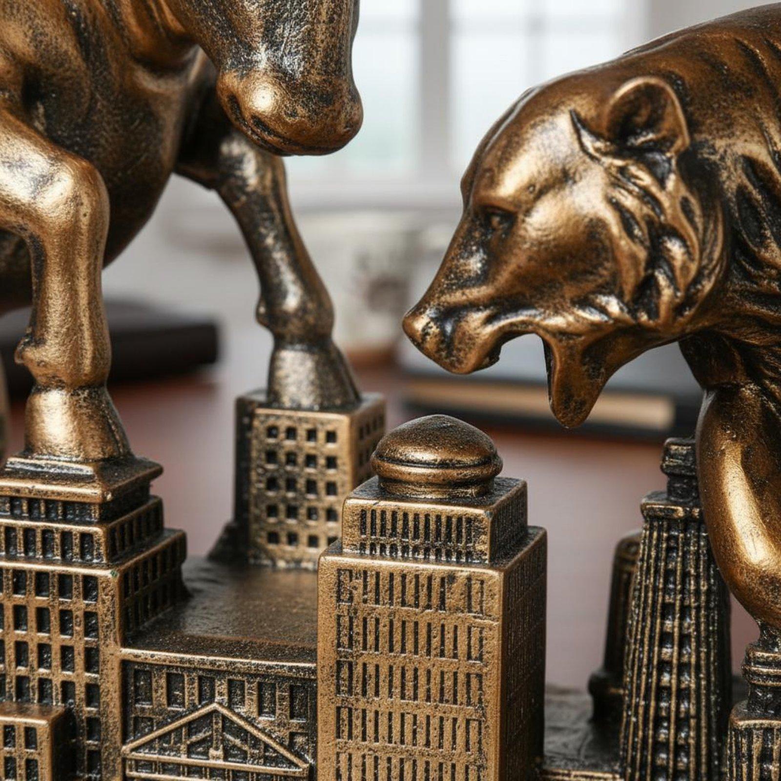 Resin Art Business - Motiverend Stierenbeer Beeldje van Hars, Moderne