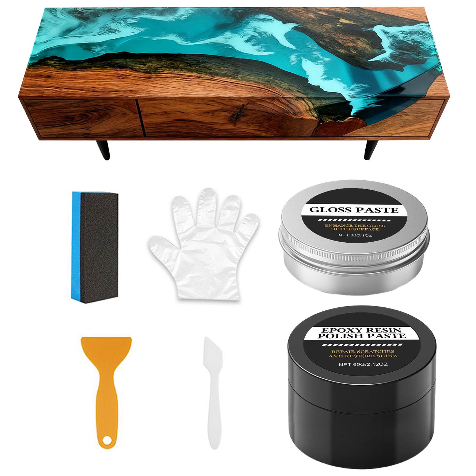 Resin Art Table - Epoxyhars polijstset - Romige krasverwijderingscompound om