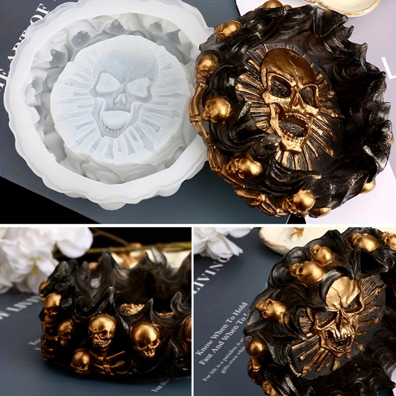 Resin Art Mould - Asbakvorm, schedel DIY knutselcadeau epoxyhars gietvorm,