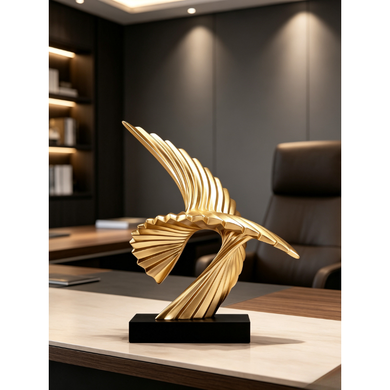 Resin Art Business - Abstracte Gouden Adelaar Sculptuur Ornament Creatieve