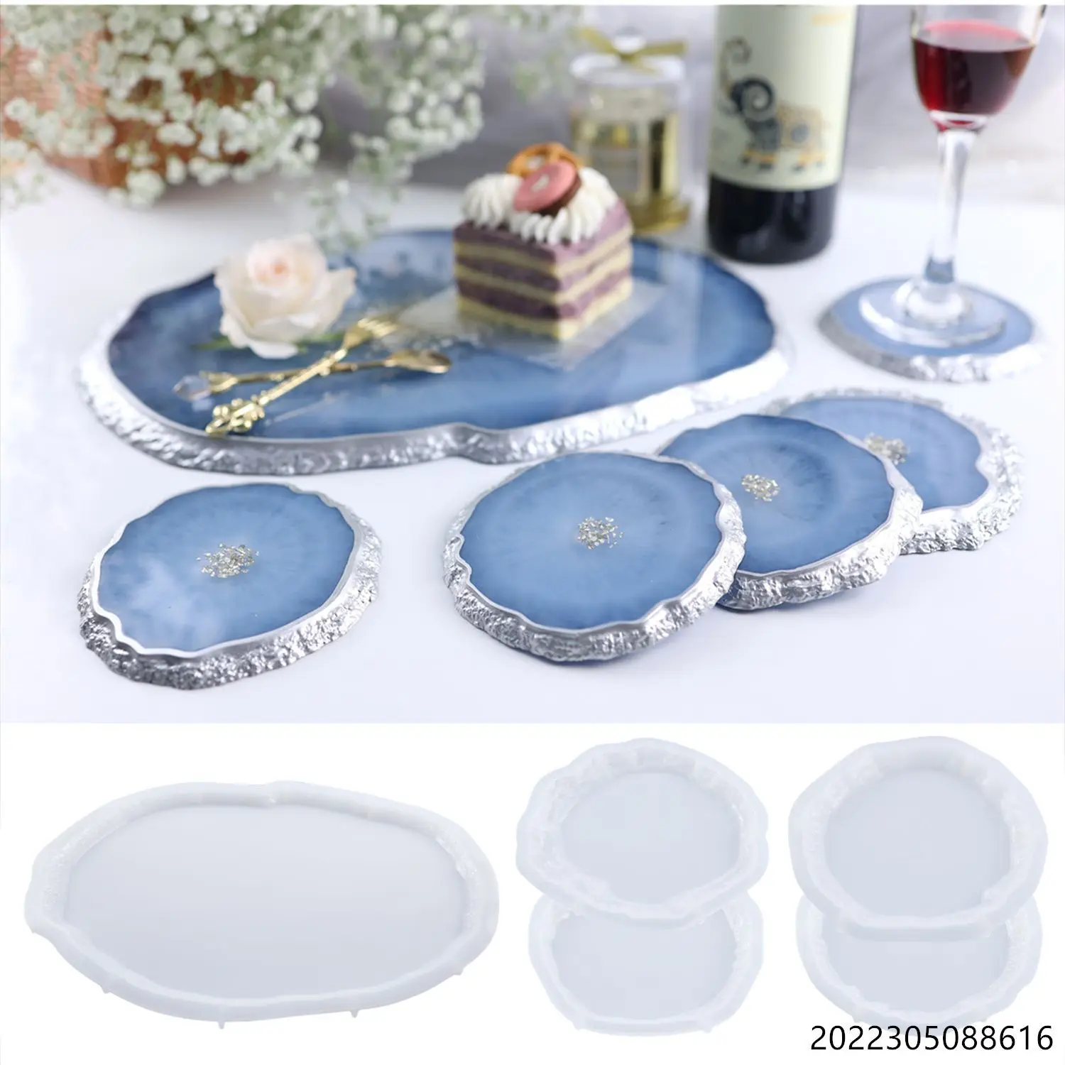 Resin Art Tray - DIY Kristal Epoxyhars Mal Onregelmatige Lade