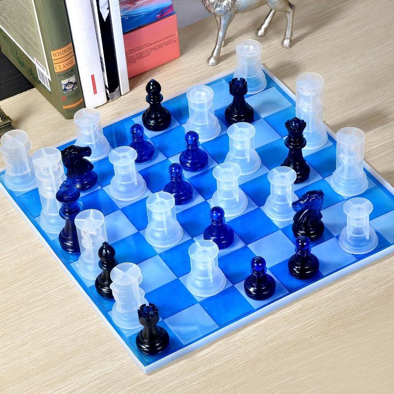 Harsen schaakset mal met schaa - Resin Art Table recensie en prijs