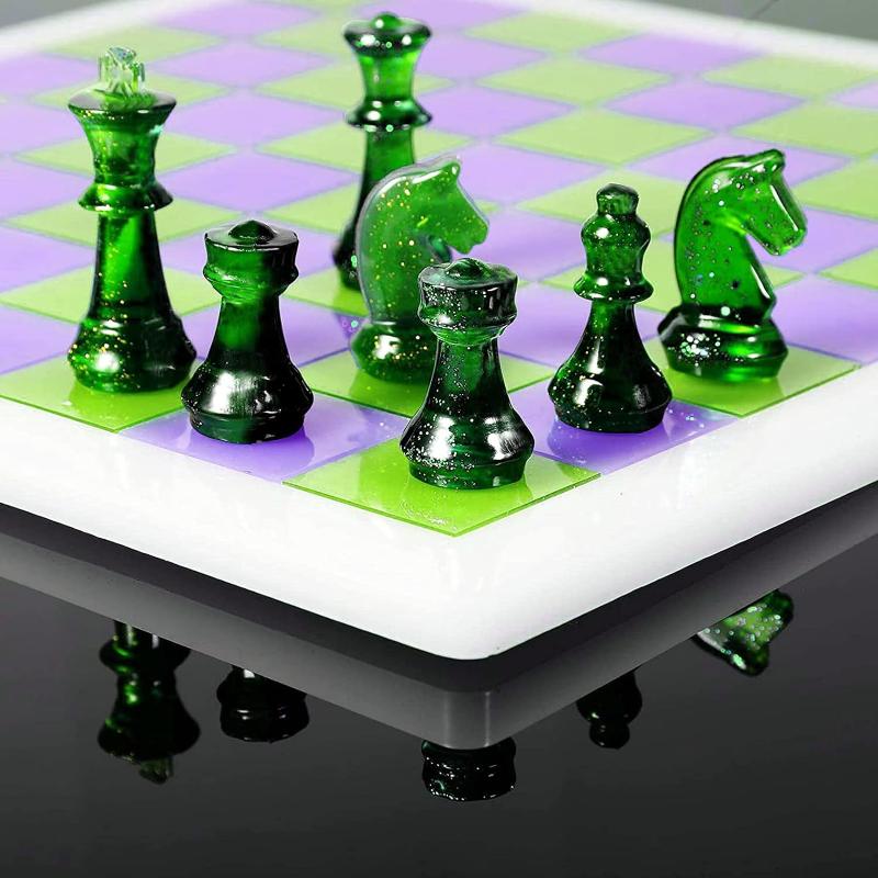 Harsen schaakset mal met schaa - Resin Art Table recensie en prijs