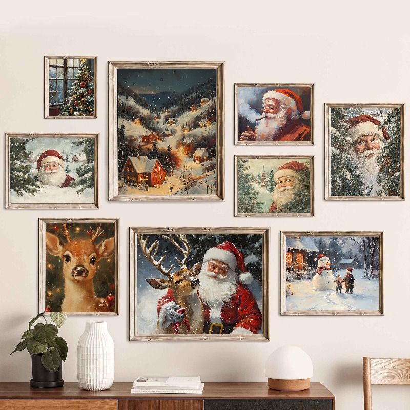 Vintage Kerst Wandkunst Print  - Xmas Resin Art recensie en prijs