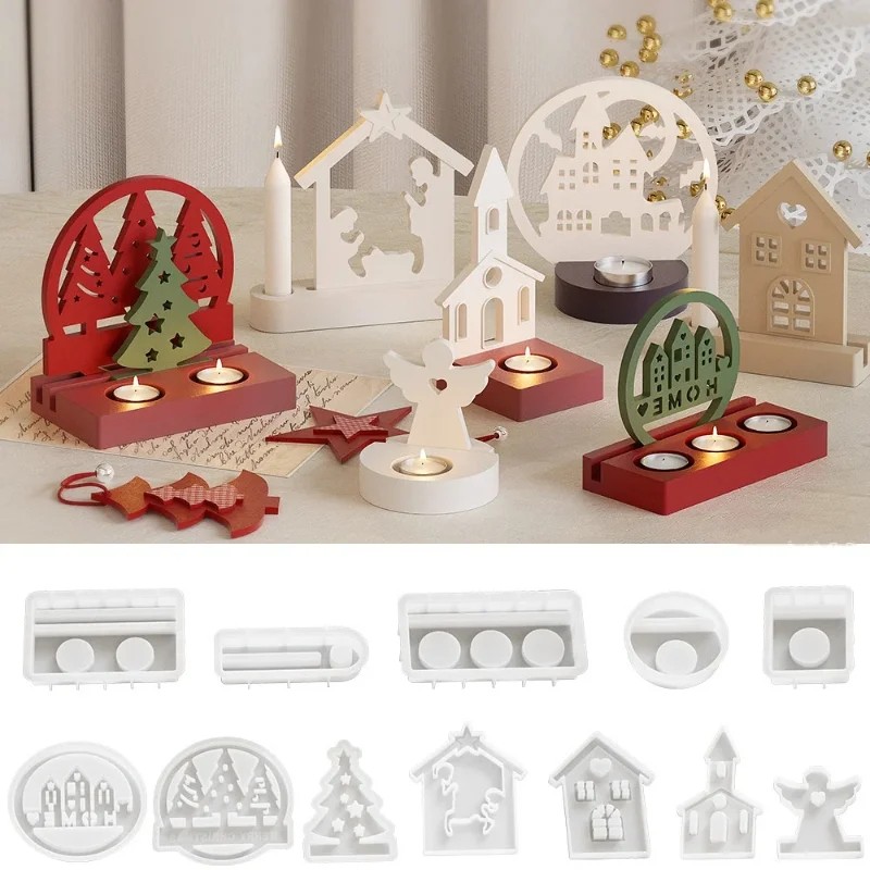 Halloween Kerst Kaarshouder Ma - Xmas Resin Art recensie en prijs