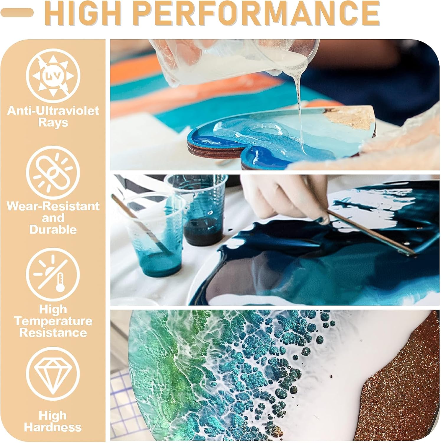 17,6 oz/33,8 oz AB hars epoxy  - Resin Art Table recensie en prijs