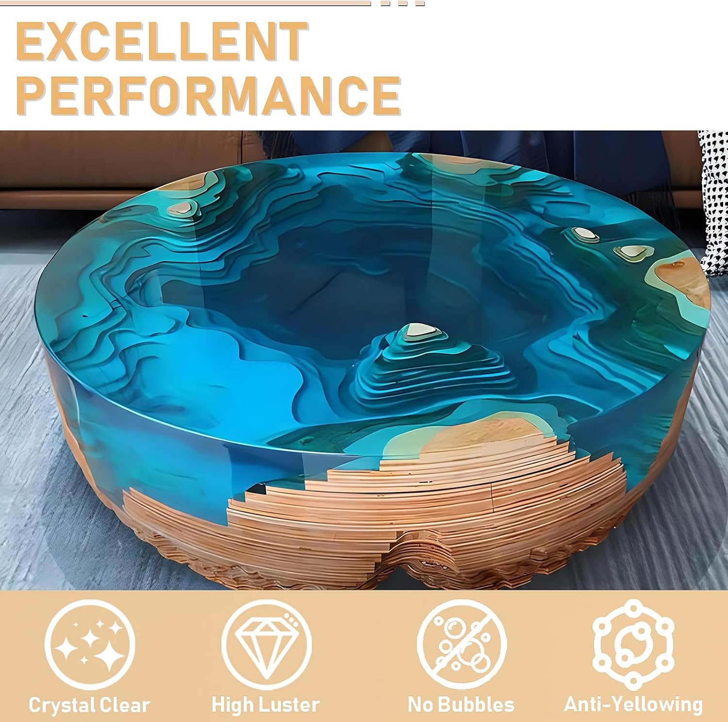 17,6 oz/33,8 oz AB hars epoxy  - Resin Art Table recensie en prijs