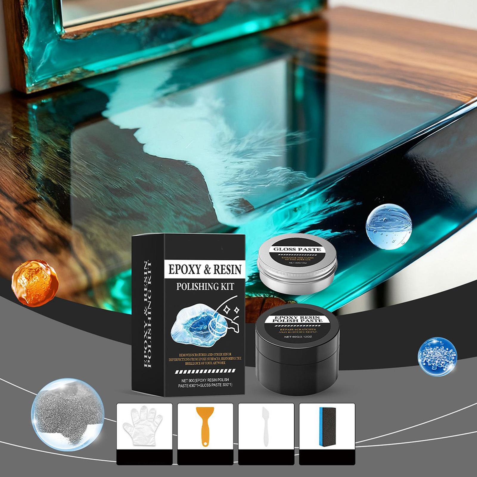 Epoxyhars polijstset - Romige  - Resin Art Table recensie en prijs