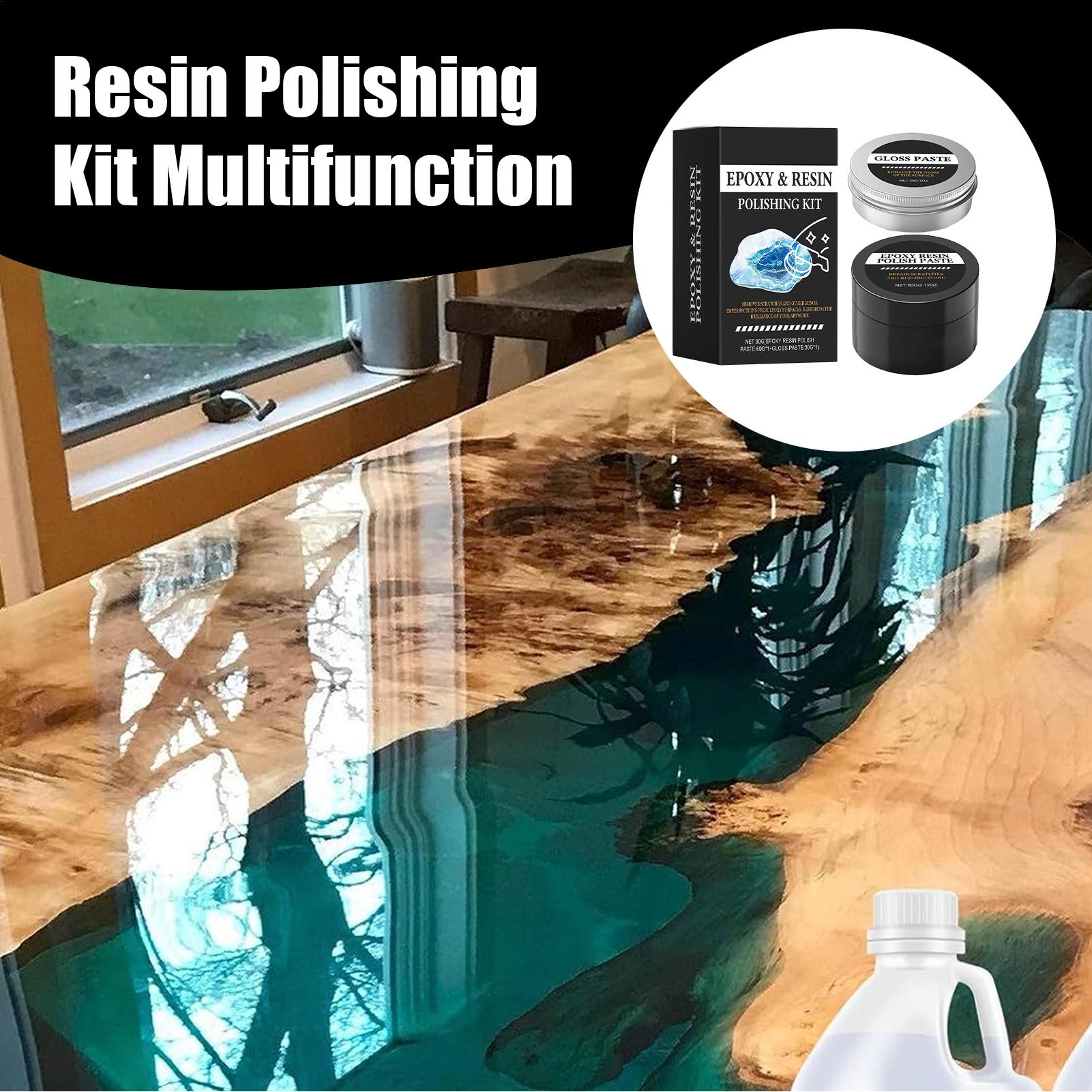 Epoxyhars polijstset - Romige  - Resin Art Table recensie en prijs