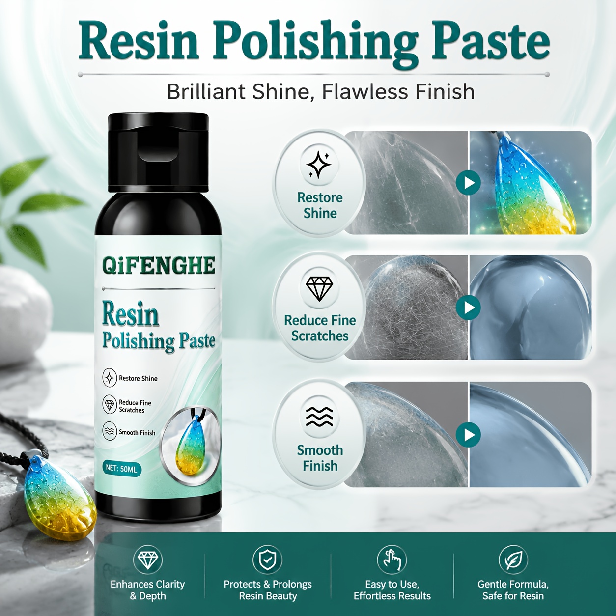 Epoxyharspoetsmiddel en -herst - Resin Art Youtube recensie en prijs